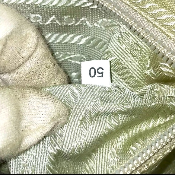 Prada Hand Bag  Gray Fabric and leather made in Italy 🇮🇹 - Picture 9 of 9